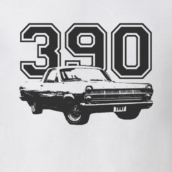 1967  RANCHERO Side Black Graphic Engine Size T Shirt