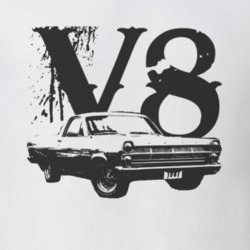 1967  RANCHERO Side Black Graphic V8 T Shirt
