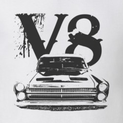 1967 MERCURY COMET Grill Black Graphic V8 T Shirt