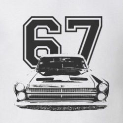 1967_MERCURY_COMET_Grill_Black Graphic_Year T Shirt