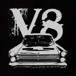 1967 MERCURY COMET Grill White Graphic V8 T Shirt