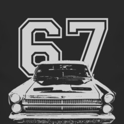 1967 MERCURY COMET Grill White Graphic Year T Shirt