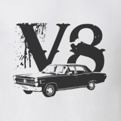 1967 MERCURY COMET Side Black Graphic V8 T Shirt