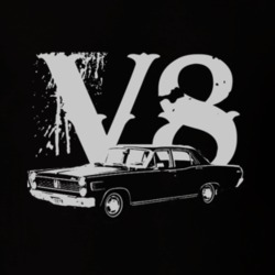 1967 MERCURY COMET Side White Graphic V8 T Shirt