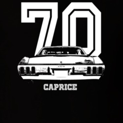 1970 Caprice Rear Year Model Dark Color T Shirt