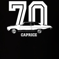 1970 Caprice Side Year Model Dark Color T Shirt