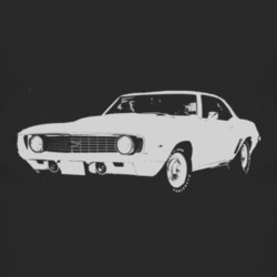 1969 Chevy Camaro  COPO 427 Side White Graphic T Shirt