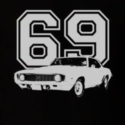 1969 Chevy Camaro COPO 427 Side White Graphic Year T Shirt