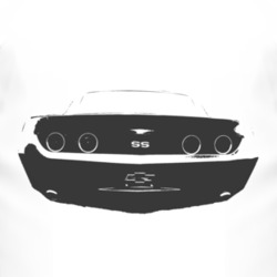 1969 CHEVY CAMARO SS Rear Black Graphic T Shirt