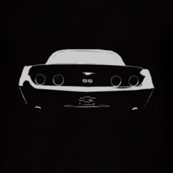 1969 CHEVY CAMARO  SS Rear White Graphic T Shirt