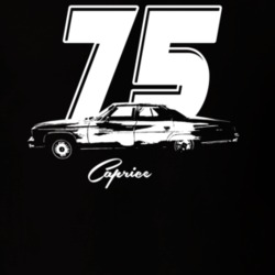 1975 Caprice Side Year Model Dark Color T Shirt