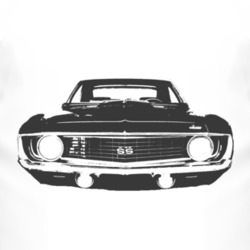 1969 CHEVY CAMARO SS Grill Black Graphic T Shirt