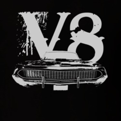 1971  RANCHERO Grill White Graphic V8 T Shirt