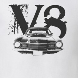 1971 MERCURY COMET Grill Black Graphic V8 T Shirt