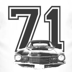 1971 MERCURY COMET Grill Black Graphic Year T Shirt