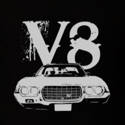 1972  RANCHERO Grill White Graphic V8 T Shirt