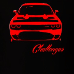 2015 Dodge Challenger Hellcat Grill View Red Graphic T Shirt
