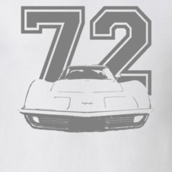 1972 Corvette Sting Ray Grill View Year Grey Graphic T Shirt