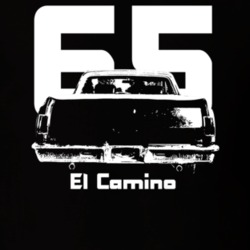 1965 EL Camino Rear Year Model Dark Color T Shirt