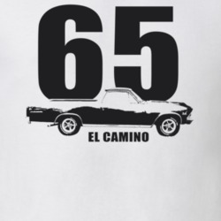 1965 EL Camino Side Year Model Dark Color T Shirt