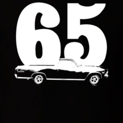 1965 EL Camino Side Year Dark Color T Shirt