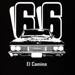 1966 El Camino Grill Year Model Dark Color T Shirt
