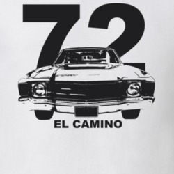 1972 El Camino Grill Year Model Light Color T Shirt