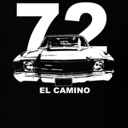 1972 El Camino Grill Year Dark Color T Shirt