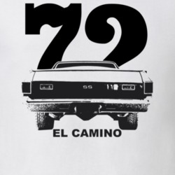 1972 El Camino Rear Year Model Light Color T Shirt