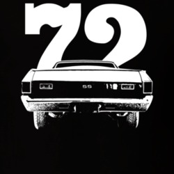 1972 El Camino Rear Year Dark Color T Shirt