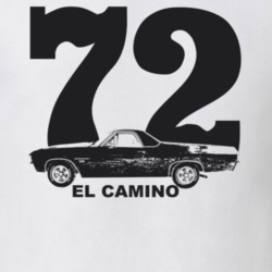 1972 El Camino Side Year Model Light Color T Shirt