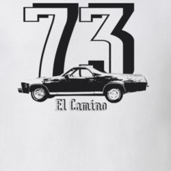 1973 El Camino Side Year Model Light Color T Shirt