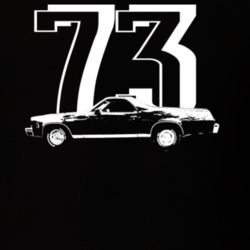 1973 El Camino Side Year Dark Color T Shirt