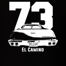 1973 El Camino Rear Model Dark Color T Shirt