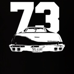 1973 El Camino Rear Year Dark Color T Shirt