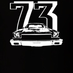 1973 El Camino Grill Year Model Dark Color T Shirt