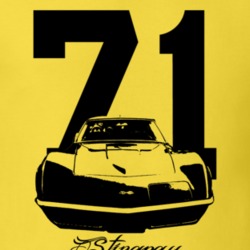 1971 Corvette Stingray Grill Year Model Daisy Yellow Shirt