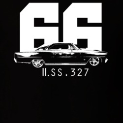 1966 ll SS 327 Side Year Model Dark Color T Shirt