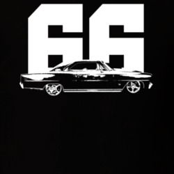 1966 ll SS 327 Side Year Dark Color T Shirt