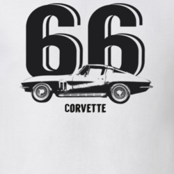 1966 Corvette Side Year Model Light Color T shirt