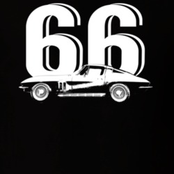 1966 Corvette Side Year Dark Color T shirt