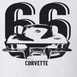 1966 Corvette Rear Year Model Light Color T shirt