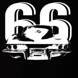 1966 Corvette Rear Year Dark Color T shirt
