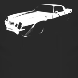 1981 Chevy Camaro Z28 Side View Dark T Shirt