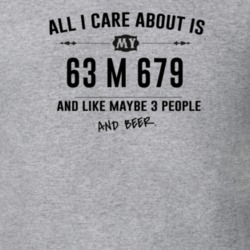 All I Care About Is My 63 M 679 And Beer Funny T Shirt