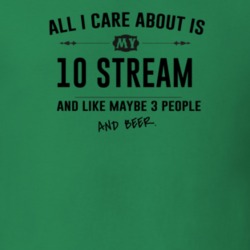 All I Care About Is My 10 Stream And Beer Funny T Shirt