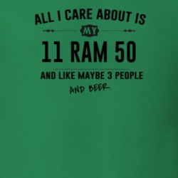 All I Care About Is My 11 Ram 50 And Beer Funny T Shirt