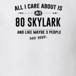 All I Care About Is My 80 Skylark And Beer Funny T Shirt