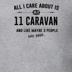 All I Care About Is My 11 Caravan And Beer Funny T Shirt
