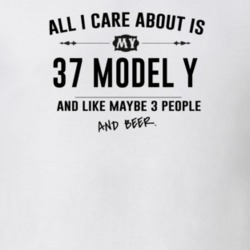 All I Care About Is My 37 Model Y And Beer Funny T Shirt